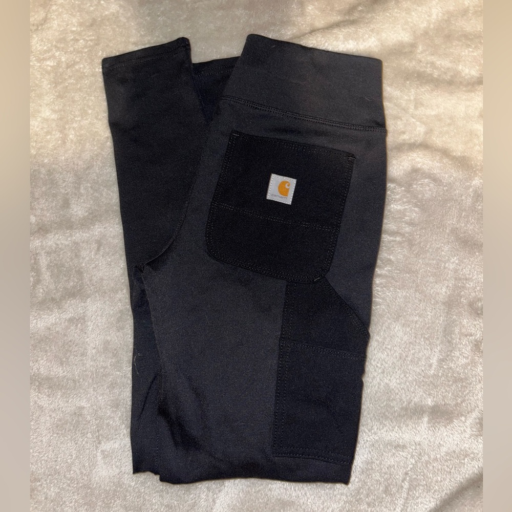black Carhartt leggings with pockets and double lined on knees and pockets